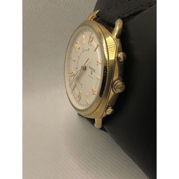 Fossil Q FTW1201 Women's Black Leather Analog Dial Wrist Hybrid Smart Watch HK38 - Picture 2 of 9
